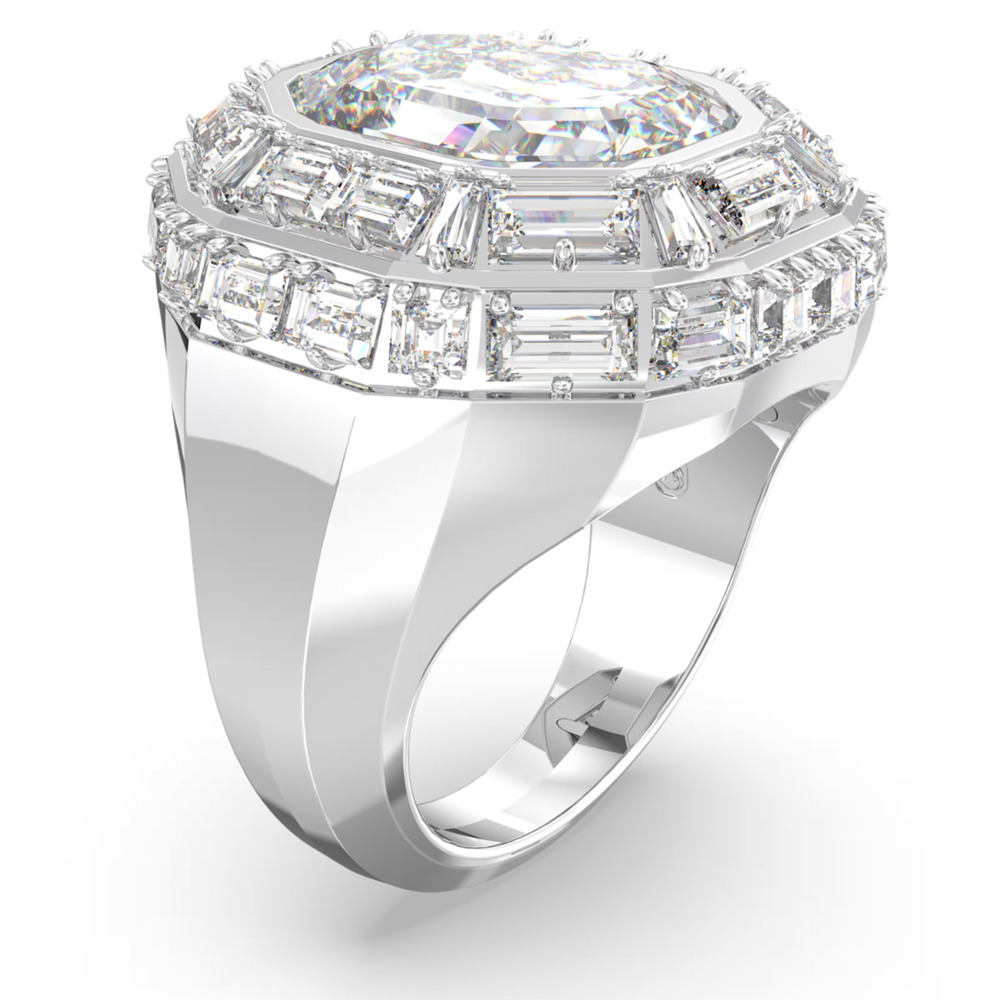 Swarovski Mesmera cocktail ring Octagon cut, White, Rhodium plated 58 / 8 - Picture 6 of 11